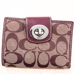 Coach Turnlock Bifold Wallet